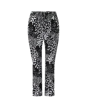 Vans von der Wand Stretch Taille gedruckt schwarz/weiße Frauenhose V1Z3BLK