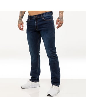 Kruze Herren Straight Leg Stretch Jeans
