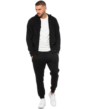 Enzo | Herren Zip Hoodie Trainingsanzug Set - Schwarz