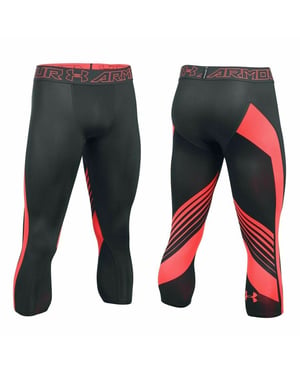 Under Armour Heatgear Overvent 2.0 Schwarz Orangenmenschen 3/4 Leggings 1289581 016