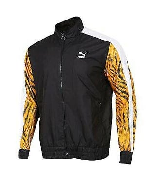 Puma Wild Pack gewebt Full Reißverschluss -Up -Spur Top Jacke Black Mens 579510 21