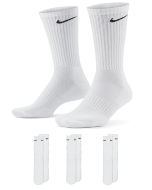Nike Everyday Cushion Crew Trainingssocken, 3 Paar in Weiß