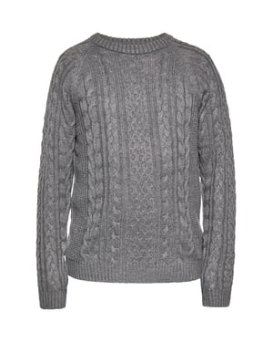 Mo Strickpullover Herren grau melange