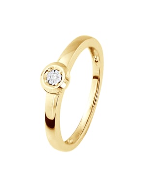 Diamant Solitär Ring 0,010 0,50 Karat Karat Illusion Gelbgold