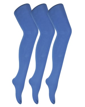 3 Paar Multipack Damen farbige undurchsichtige 80 Denier Strumpfhosen | Socken Snob | Einfarbige Block Farbe Strumpfhosen - Mondschein Blau