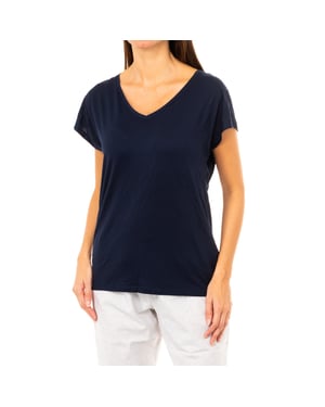 Kurzärmeliges Damen-T-Shirt mit V-Ausschnitt 1487904682