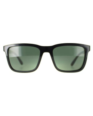 Arnette Rectangle Mens Black Dark Green Polarized AN4321 Lebowl