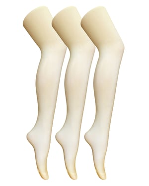 3 Paar Multipack Damen farbige undurchsichtige 80 Denier Strumpfhosen | Socken Snob | Einfarbige Block Farbe Strumpfhosen - Creme