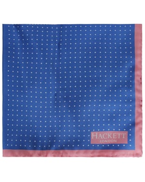 Hackett London gedruckte Quad -Mens Blue/Pink Hank Taschentücher