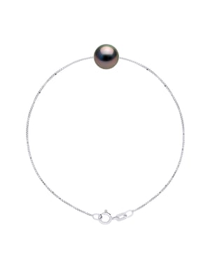 Armband echte Tahiti-Zuchtperle rund 9-10 mm