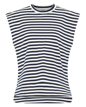 Dreimaster T-Shirt Damen marine weiss
