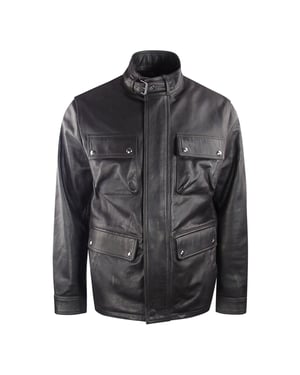 Belstaff dunkelbraune Grant-Lederjacke