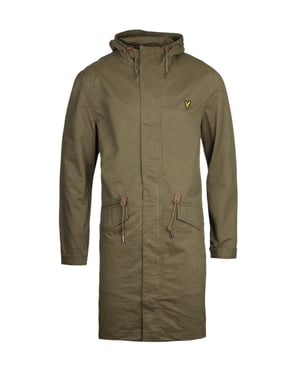 Lyle & Scott Lichen Grüner Fishtail Parka Jacke