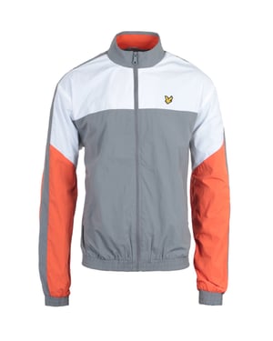 Lyle & Scott Mid Grey Marl Multi Panel Zip durch Track Jacke