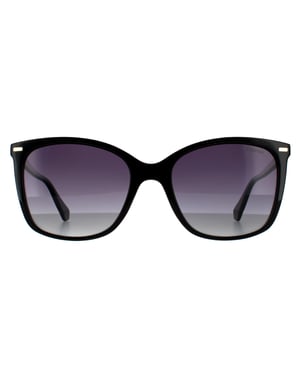 Polaroid Square Damen Schwarz Grau Verlauf Polarisierte Sonnenbrille 90041091