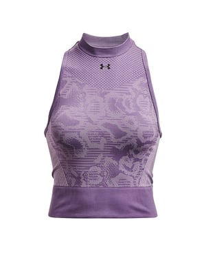 Under Armour Rush Womens Purpur nahtloses Erntepunkt