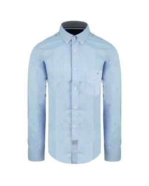 Eden Park Kariertes Herren Oxford-Hemd in Blau/Weiß