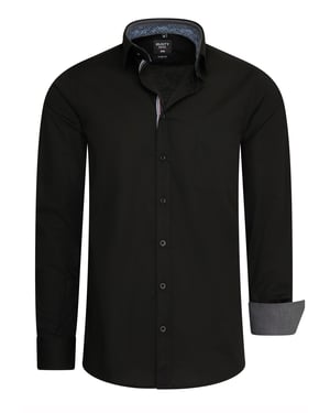Rusty Neal Overhemd Regular Fit Schwarz