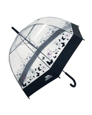 Trespass Papillon transparenter Regenschirm (Schmetterling Print)