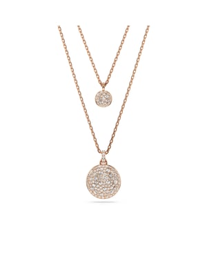 Swarovski 'Meteora' Damen-Halskette aus vergoldetem Metall - Rose 5683449