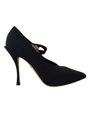 Dolce & Gabbana Schwarze Socken Stretch Kristall Pumps Damen Schuhe