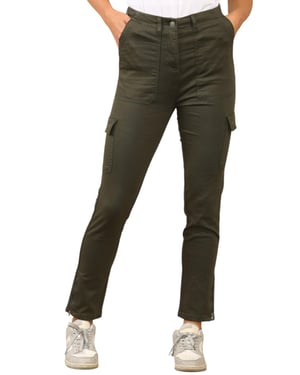 MYT Womens Cargo Chino Knöchel Grazer Hose in Khaki