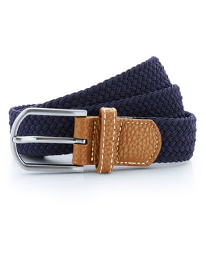Asquith & Fox Herren Gewebter Braid Stretchgürtel (Marineblau)