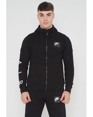 Nike Air Fleece Herren Zip durch Hoodie In schwarz