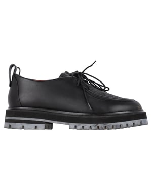 Loro Piana Derby-Schnürschuhe aus schwarzem Leder