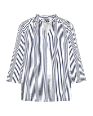 Dreimaster Tunika Damen Wollweiss Marine