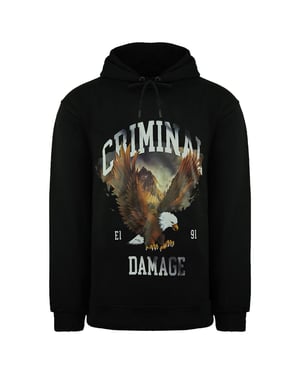 Kriminalschaden Eagle Mens Black Hoodie