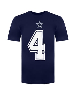Nike NFL Dallas Cowboys 4 Dak Prescott Herren-T-Shirt, Marineblau