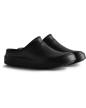 Hunter In/Out Bloom Algae Unisex Schwarze Clogs