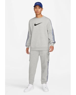 Nike Herren Fleece Sportswear Crew Neck Trainingsanzug in Grau