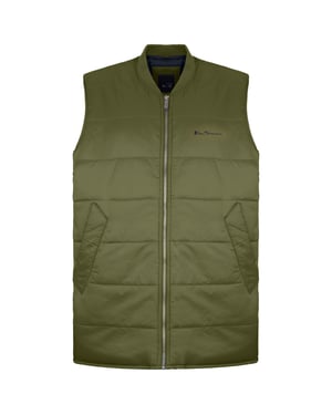 Ben Sherman – Gesteppte Herrenweste in Grün