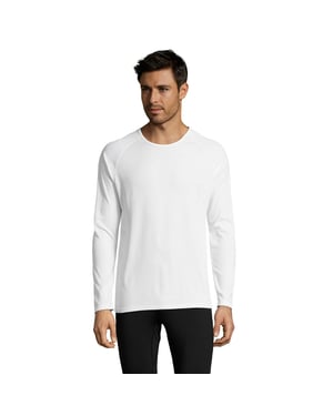 SOLS - T-Shirt für Herren - Sport Langärmlig (Weiß)