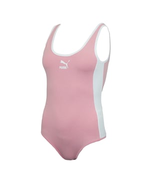 Puma Womens Classics T7 BodySuit Tank Top Pink 579931 44