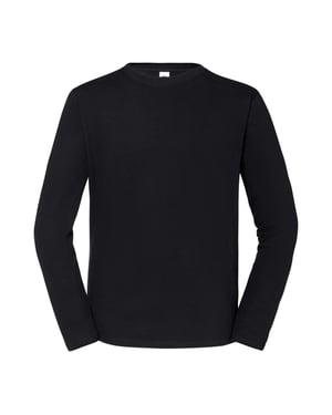 Fruit of the Loom - "Iconic 195" T-Shirt für Herren/Damen Unisex Langärmlig (Schwarz)