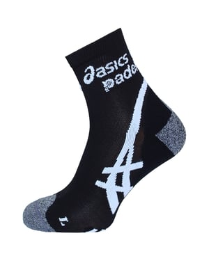 Asics Motion Dry Padel-Viertel-Socken für Herren, Schwarz