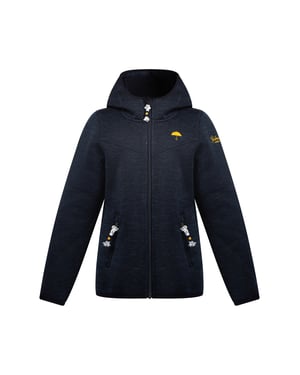 Schmuddelwedda Strickfleecejacke Mädchen Meeresmelange