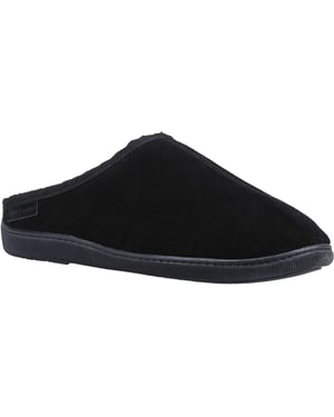 Hush Puppies Herren Ashton Wildleder Hausschuhe (Schwarz)