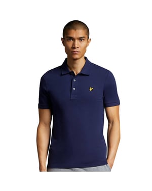 Lyle & Scott Schlichtes Poloshirt in Marineblau