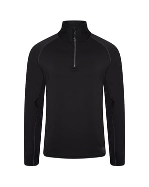 Dare 2B Mens Fuser Core Stretch Half Zip Thermal Top (Schwarz)