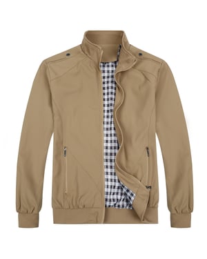 Herren Bomberjacke mit Stehkragen, ¨¹bergangsjacke f¨¹r den Herbst, l?ssige Sportjacke Khaki
