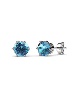 Geburtsstein Dezember Ohrringe - Silber und Blau