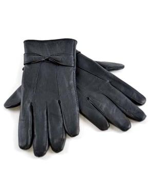 Damen Damen Fleece gefüttert Warm Schafsleder Handschuhe mit Schleife