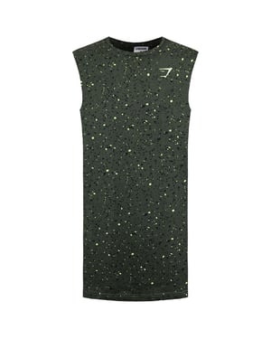 Gymshark Micro Print Herren-Tanktop in Grün