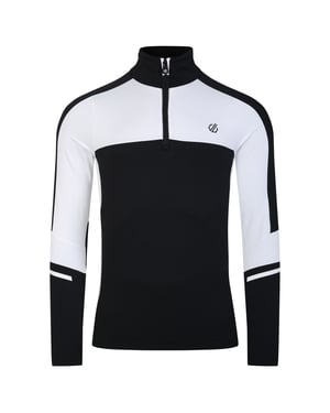 Dare 2B - "Speed" Base Layer Oberteil mit halbem Reißverschluss für Herren (Schwarz/Weiß)