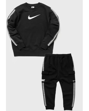 Nike Herren Fleece Sportswear Crew Neck Trainingsanzug in Schwarz