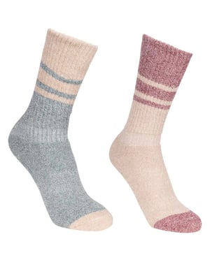 Trespass Damen Hadley Socken / Wandersocken, 2 Paar (Fichtengrün/Haferflocken)